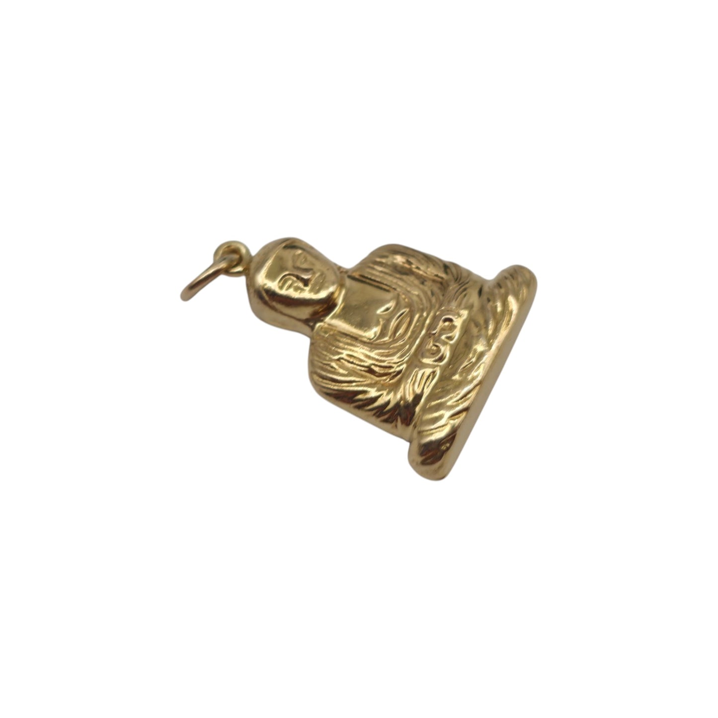 Chester 9ct 375 Yellow Gold Buddha Charm 1960 L 1.6 cm 0.9 g.
