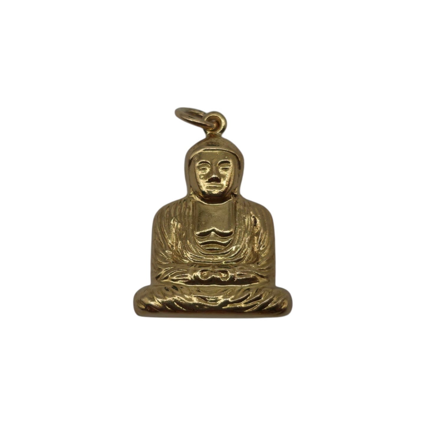 Chester 9ct 375 Yellow Gold Buddha Charm 1960 L 1.6 cm 0.9 g.