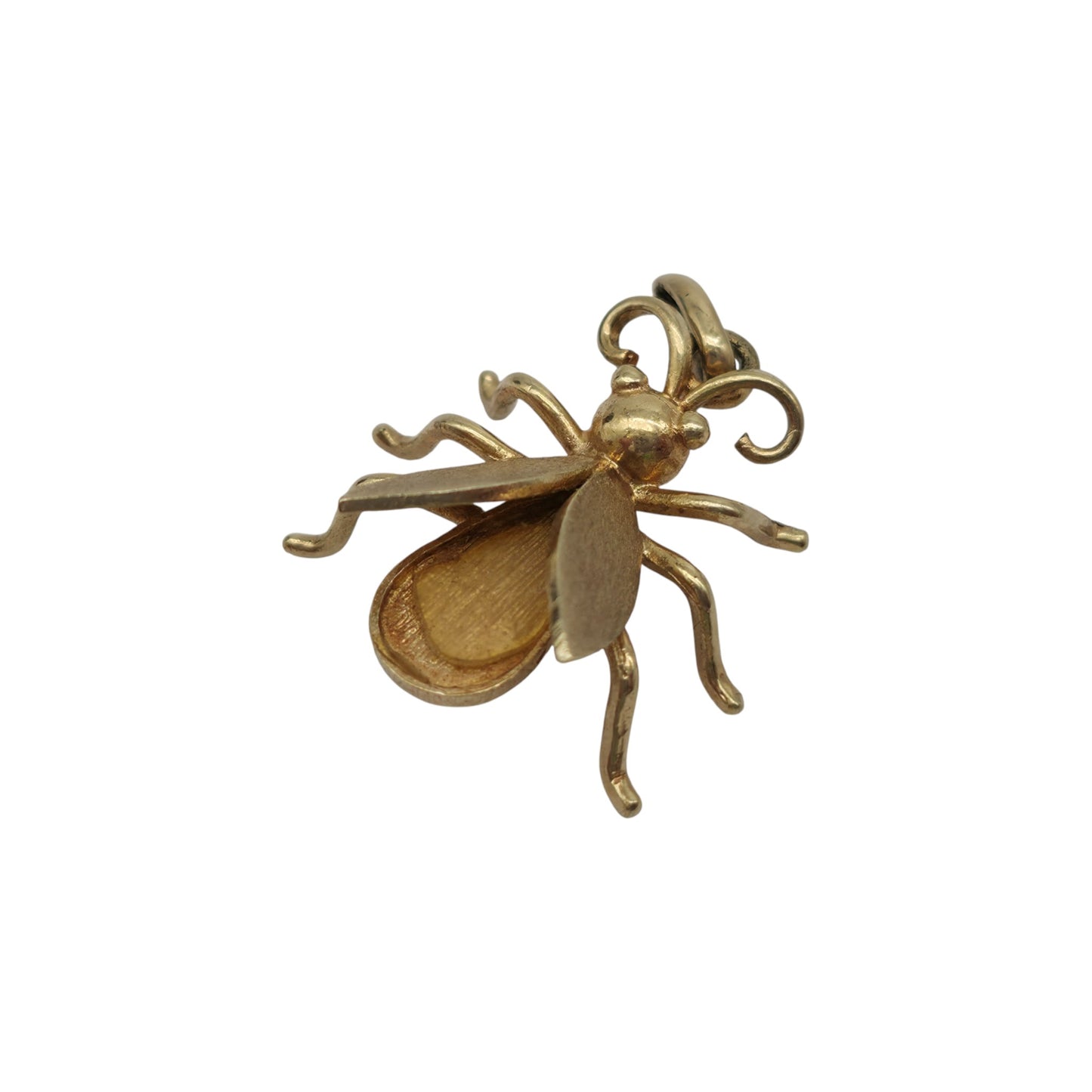9ct 375 Yellow Gold Bug Pendant c.1980 L 1.9 cm 2.1 g.