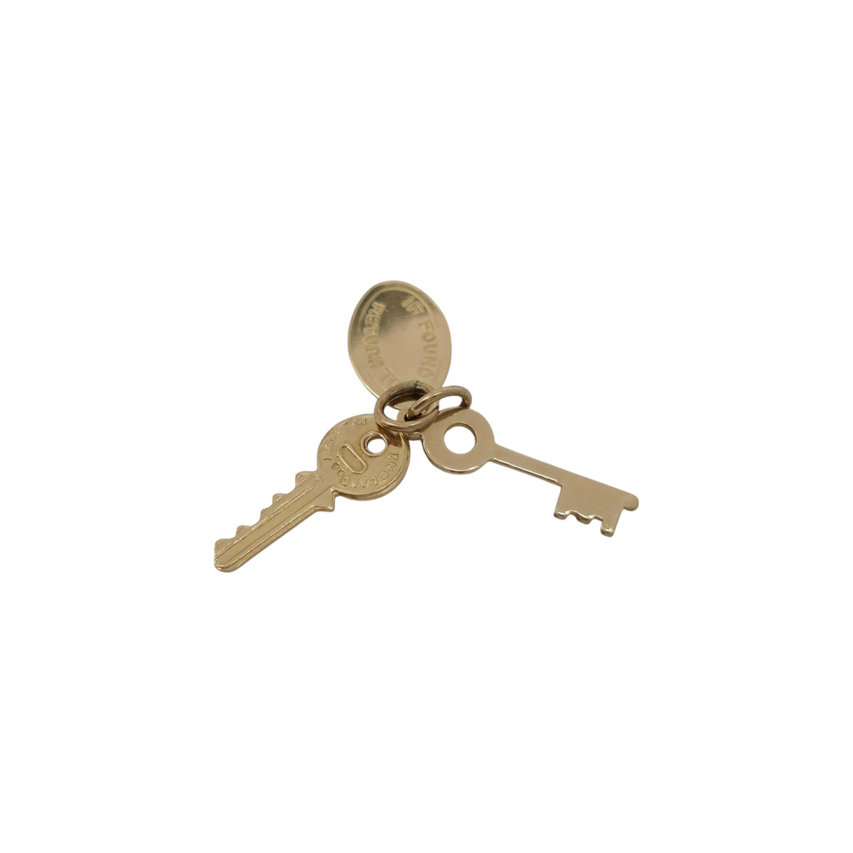 9ct 375 Yellow Gold Bundle Of Keys Charm c.1970 L 1.6 cm 1.1 g.
