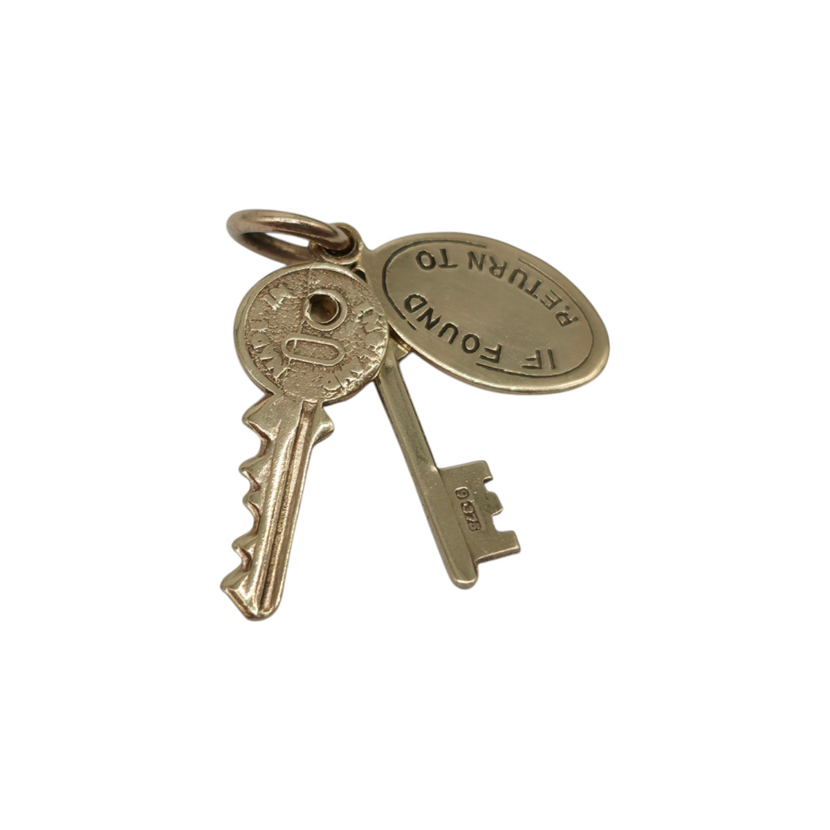 9ct 375 Yellow Gold Bundle Of Keys Charm 1968 L 1.7 cm 1.1 g.