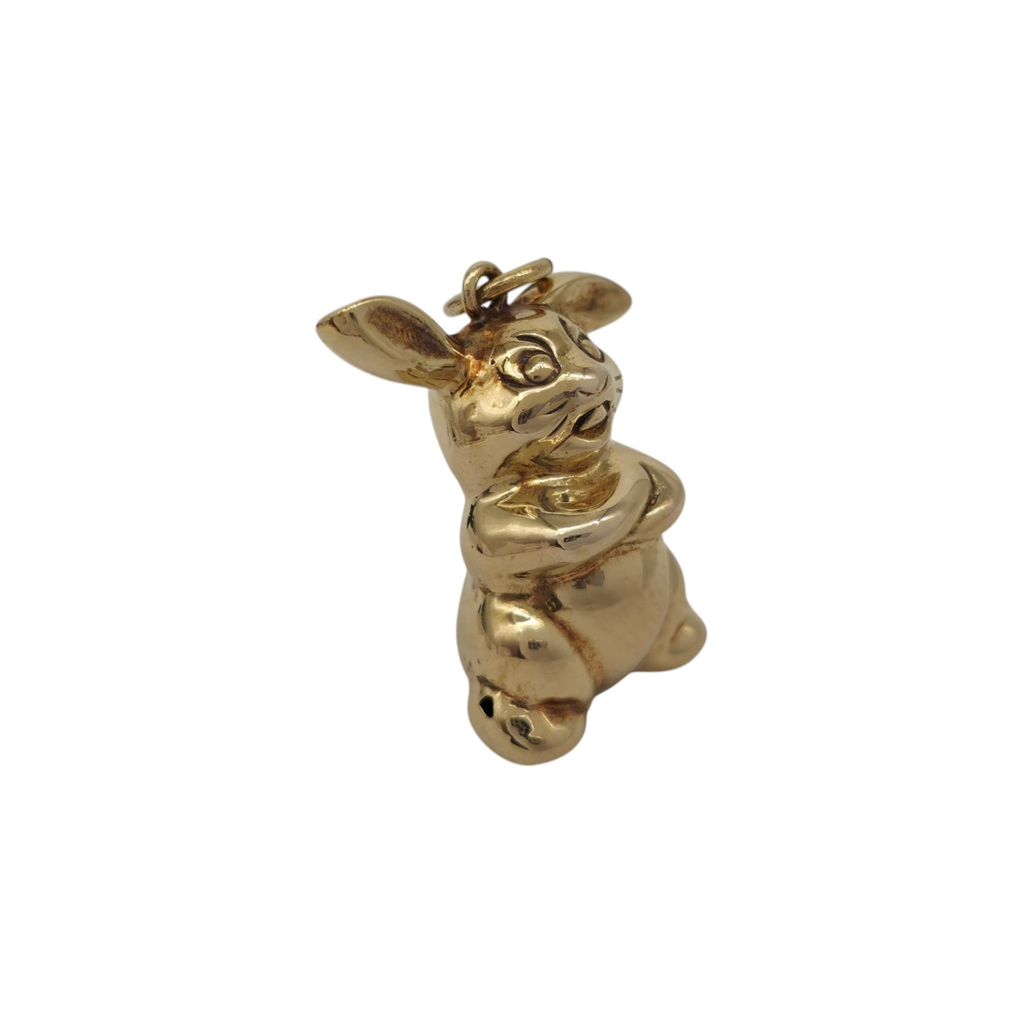 Georg Jensen 9ct 375 Yellow Gold Bunny Charm 1965 L 2.1 cm 2.1 g.