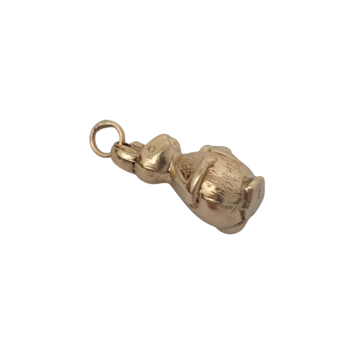 9ct 375 Yellow Gold Bunny Charm 1979 L 2.1 cm 1.3 g.