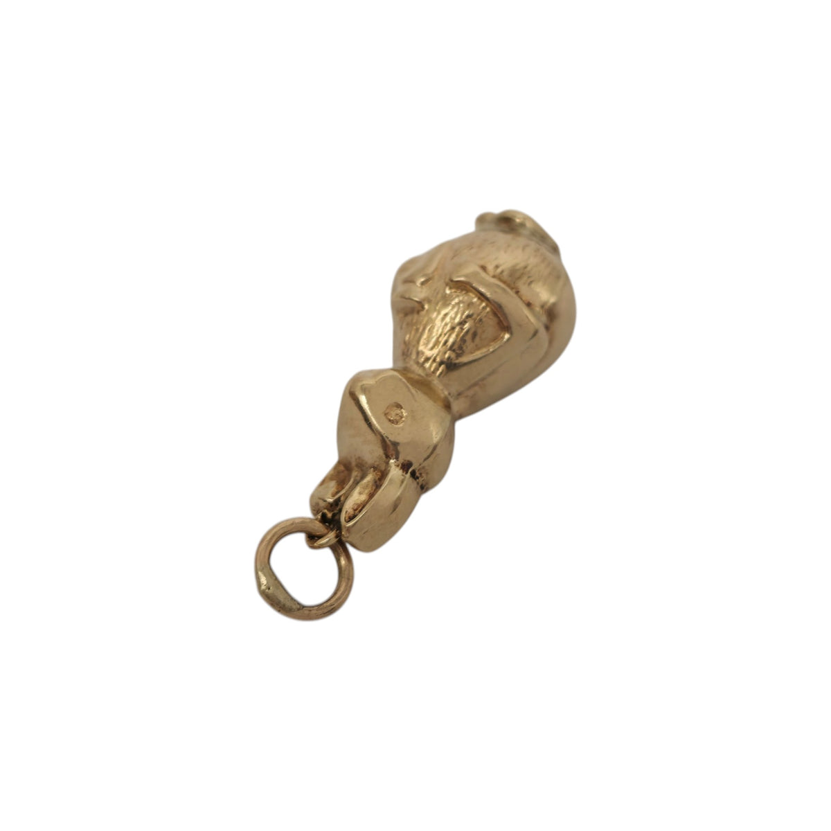 9ct 375 Yellow Gold Bunny Charm 1979 L 2.1 cm 1.3 g.