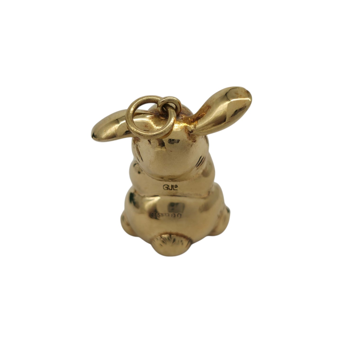 Georg Jensen 9ct 375 Yellow Gold Bunny Charm 1965 L 2.1 cm 2.1 g.