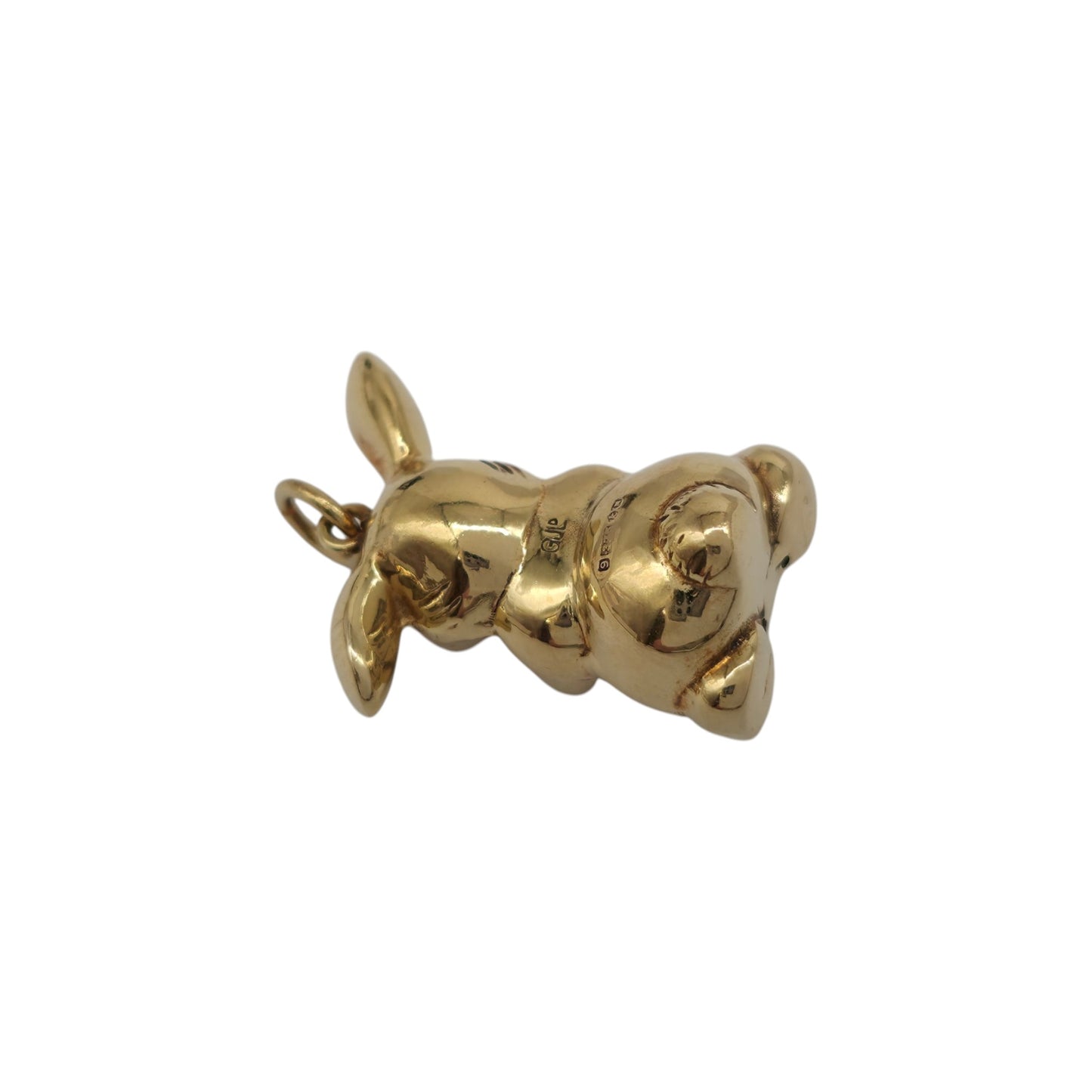 Georg Jensen 9ct 375 Yellow Gold Bunny Charm 1965 L 2.1 cm 2.1 g.
