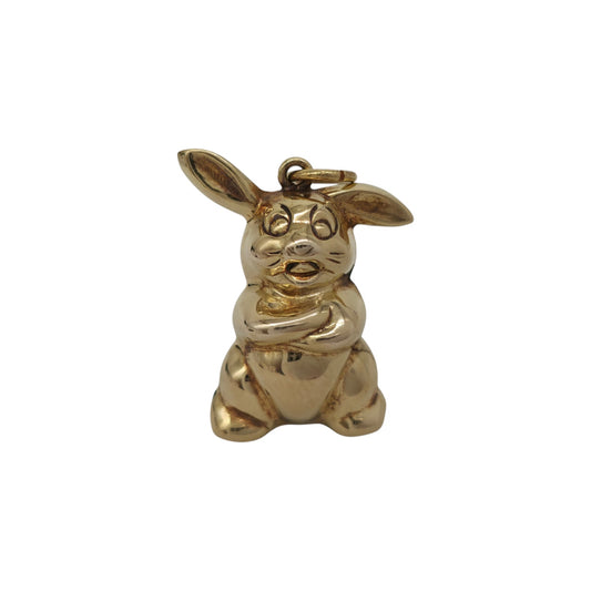 Georg Jensen 9ct 375 Yellow Gold Bunny Charm 1965 L 2.1 cm 2.1 g.