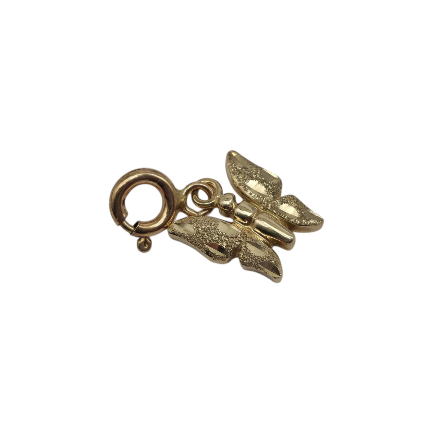 9ct Yellow Gold Butterfly Charm L 1.0 cm 0.9 g.