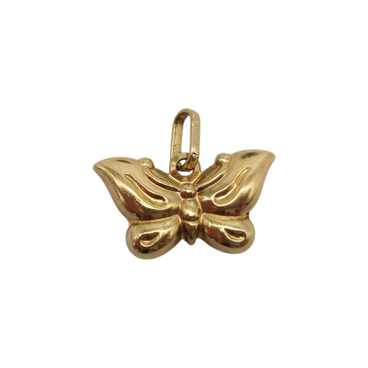 9ct Yellow Gold Butterfly Charm L 1.4 cm 0.5 g.