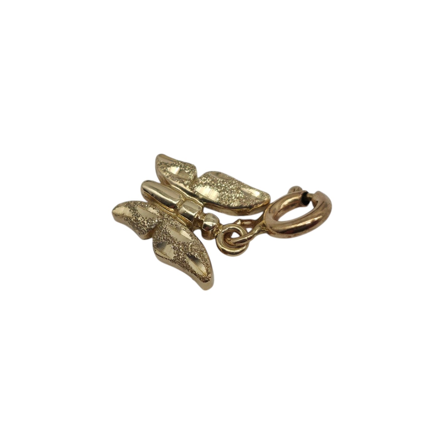9ct Yellow Gold Butterfly Charm L 1.0 cm 0.9 g.