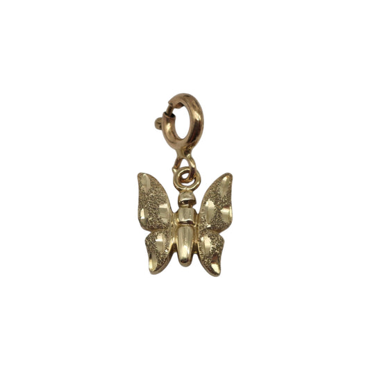 9ct Yellow Gold Butterfly Charm L 1.0 cm 0.9 g.