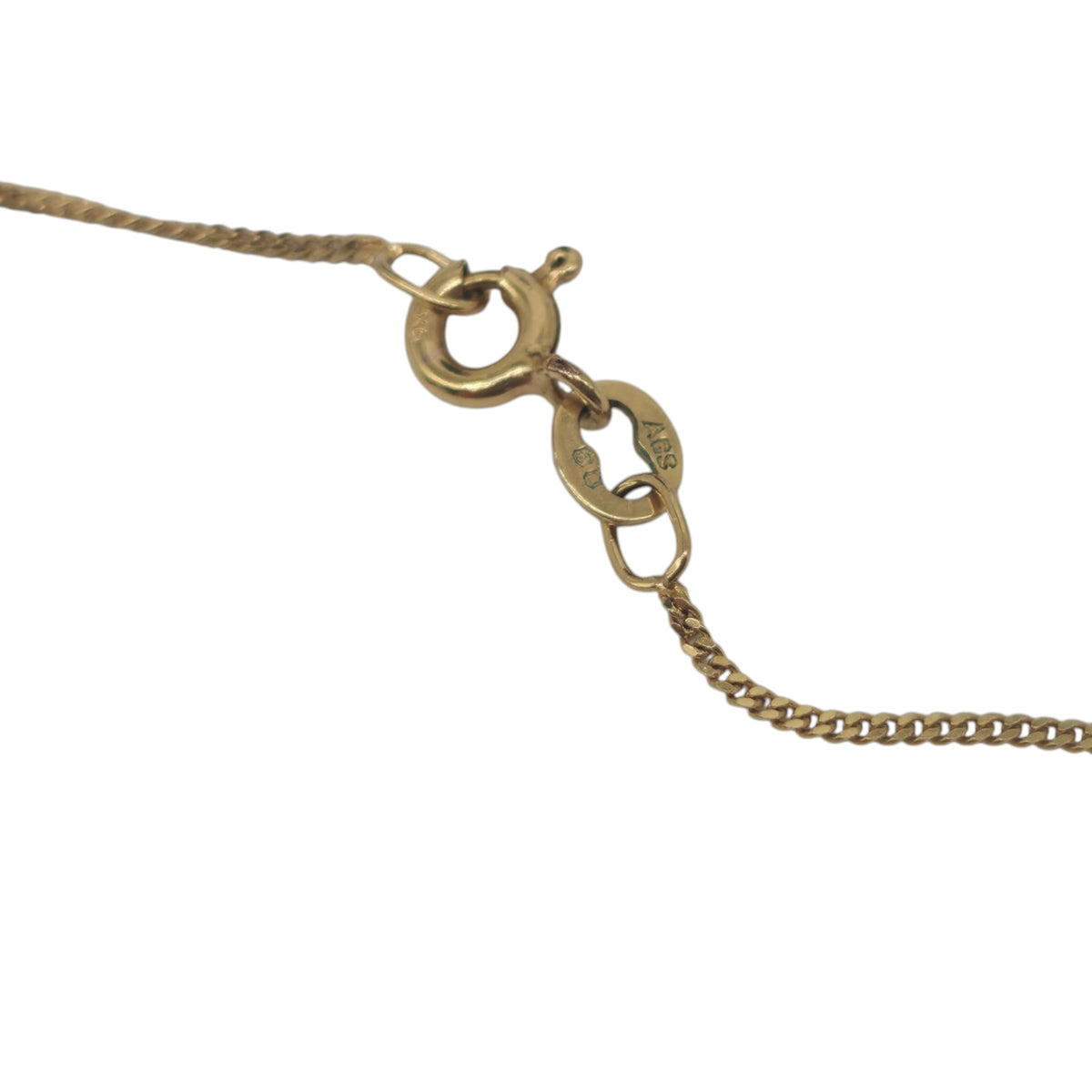 9ct 375 Yellow Gold Butterfly Necklace 1980 L 39.3 cm 2.3 g.