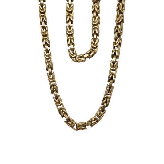 9ct 375 Yellow Gold Byzantine Chain c.1986 L 48.5 cm 20.6 g.