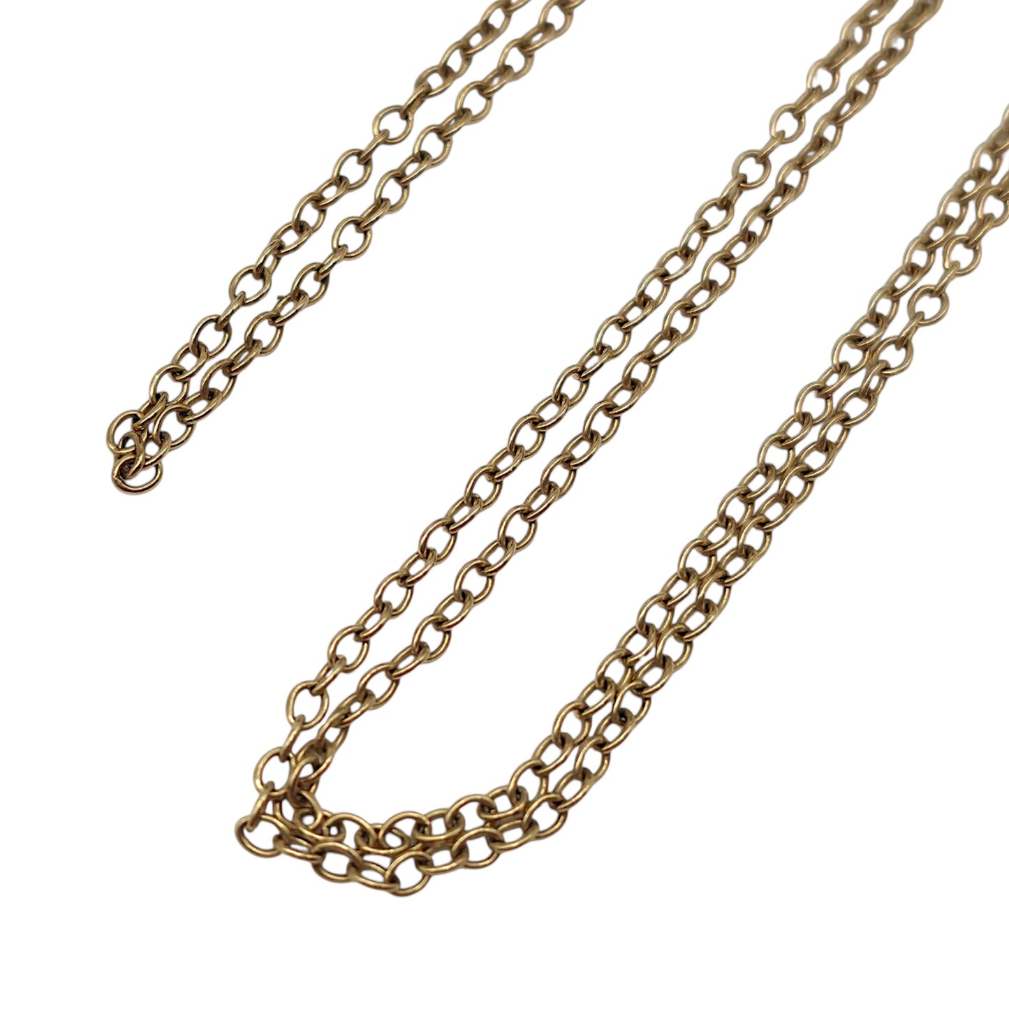 9ct Yellow Gold Cable Link Chain L 60.7 cm 2.5 g.