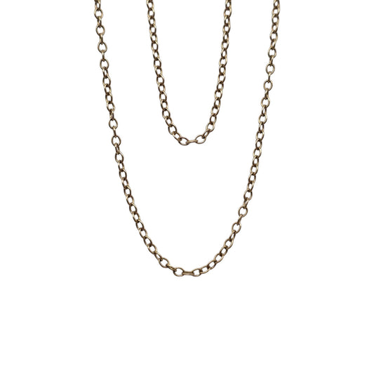 9ct Yellow Gold Cable Link Chain L 60.7 cm 2.5 g.