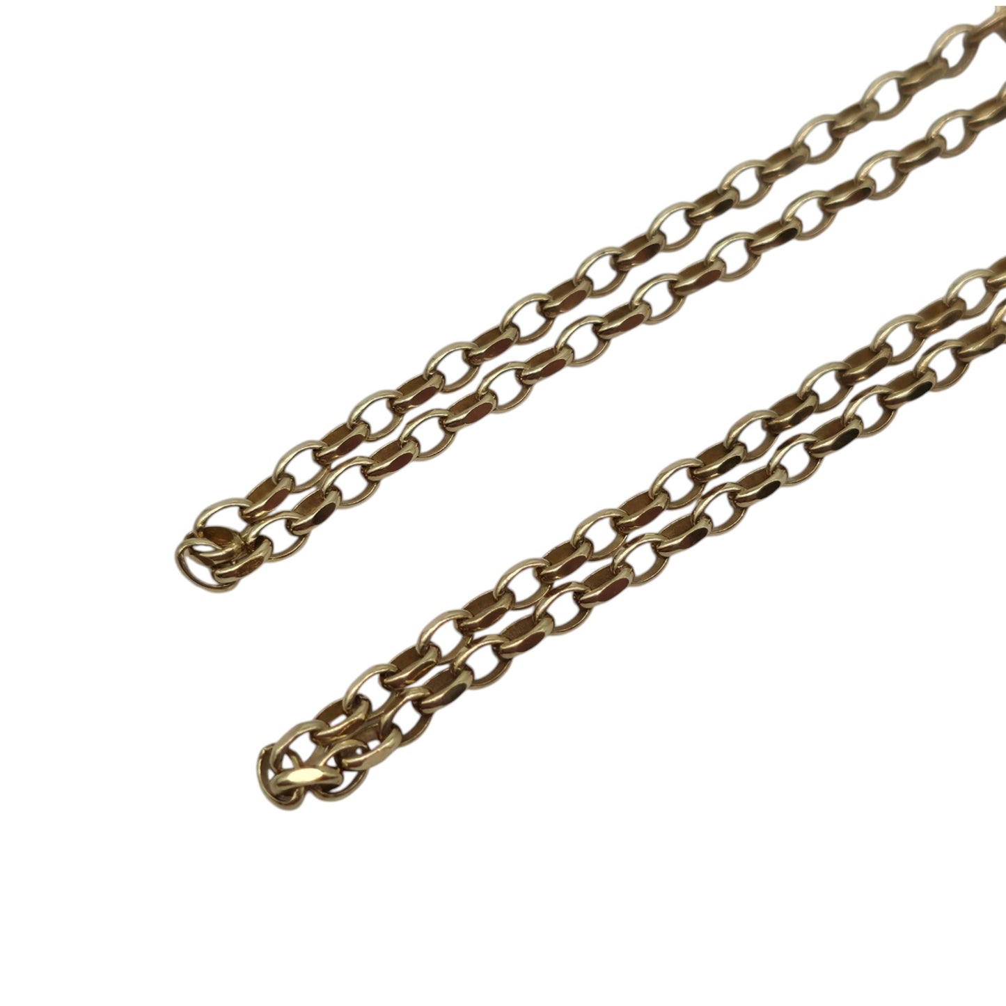 9ct 375 Yellow Gold Cable Chain L 56.0 cm 5.6 g.