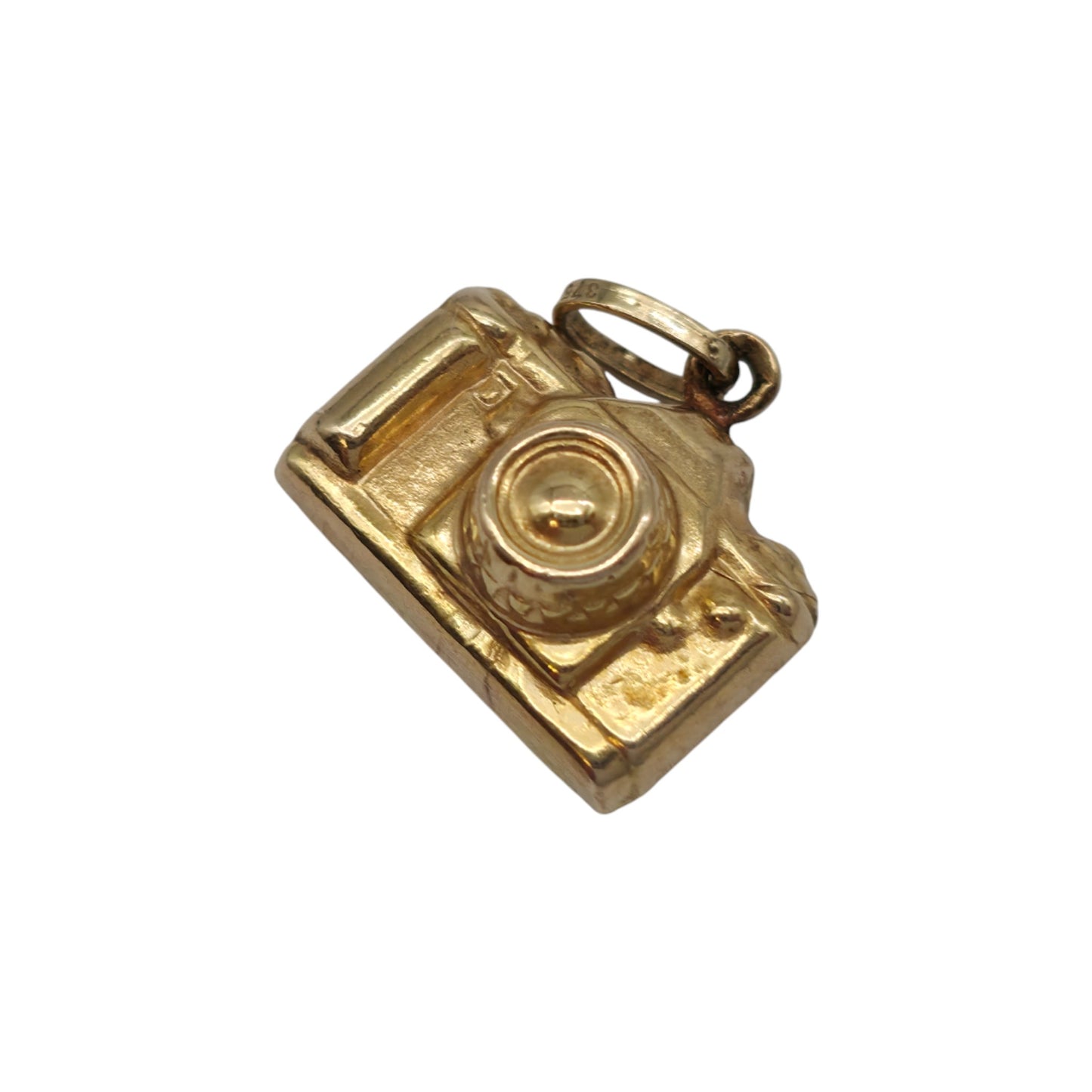 9ct 375 Yellow Gold Camera Charm L 1.3 cm 0.7 g.