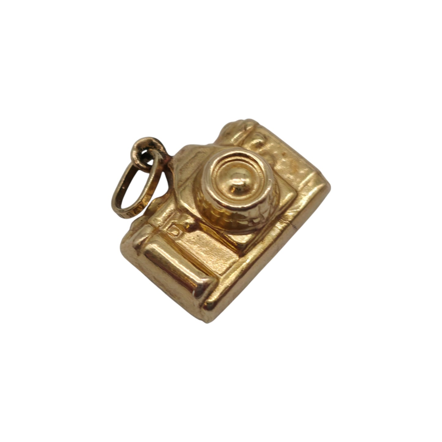 9ct 375 Yellow Gold Camera Charm L 1.3 cm 0.7 g.