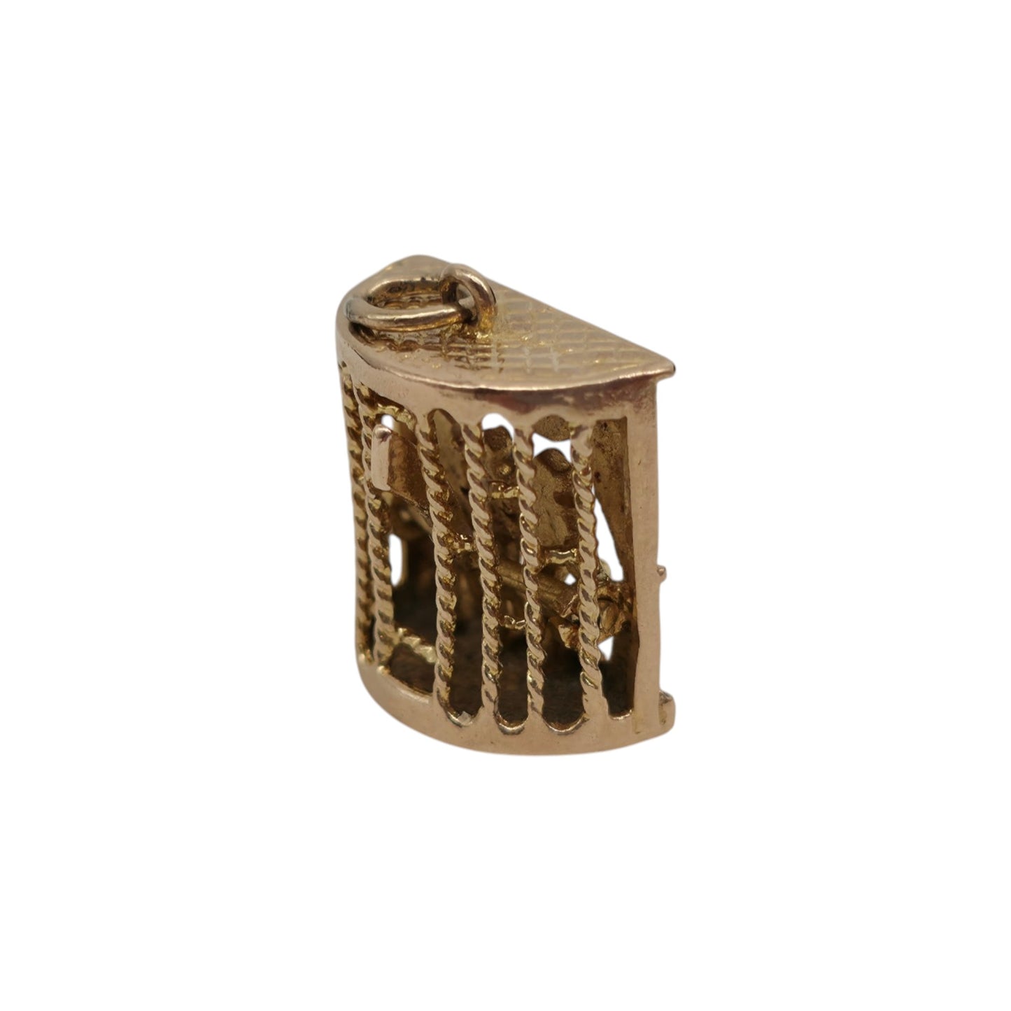 9ct 375 Yellow Gold Articulated Can Can Dancers Charm 1962 L 1.4 cm 3.5 g.