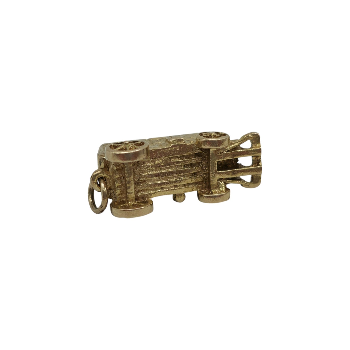 Heavy 9ct 375 Yellow Gold Caravan Opening Charm 1971 L 2.0 cm 5.2 g.