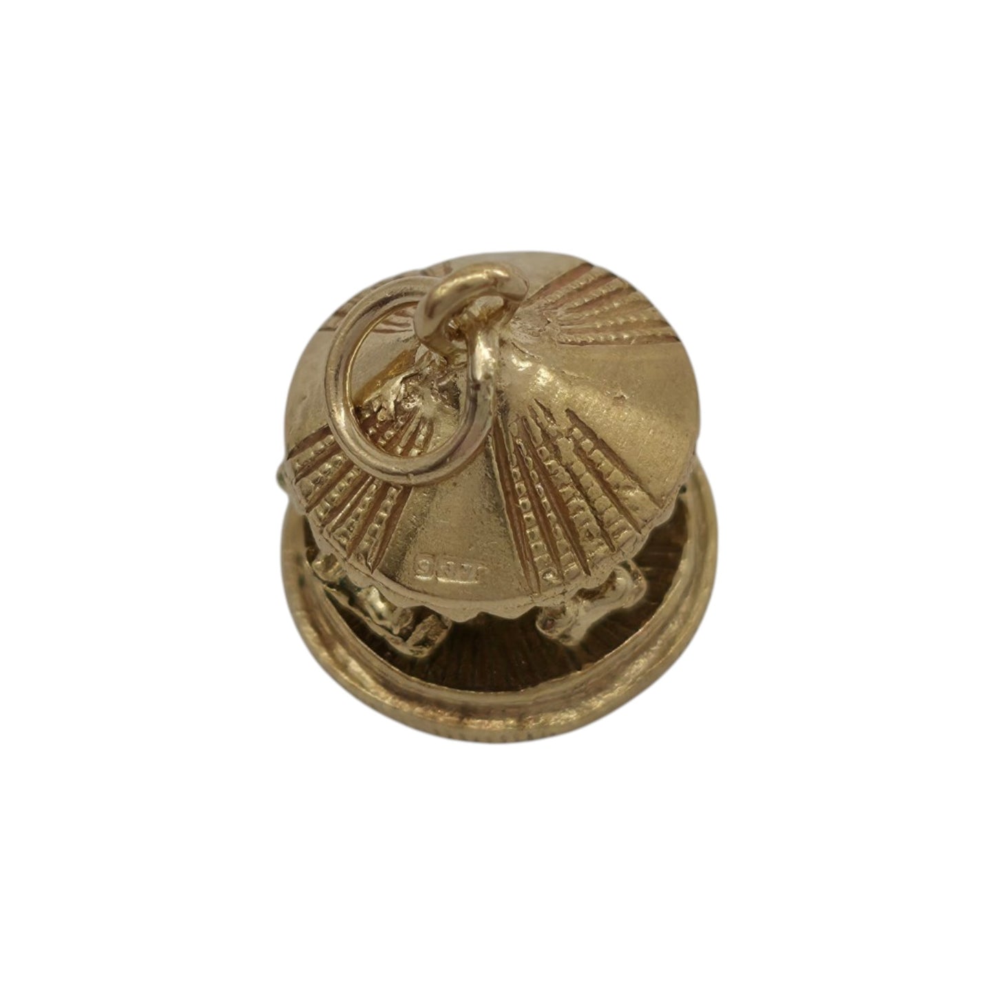 9ct 375 Yellow Gold Articulated Carousel Charm 1961 L 1.1 cm 3.0 g.