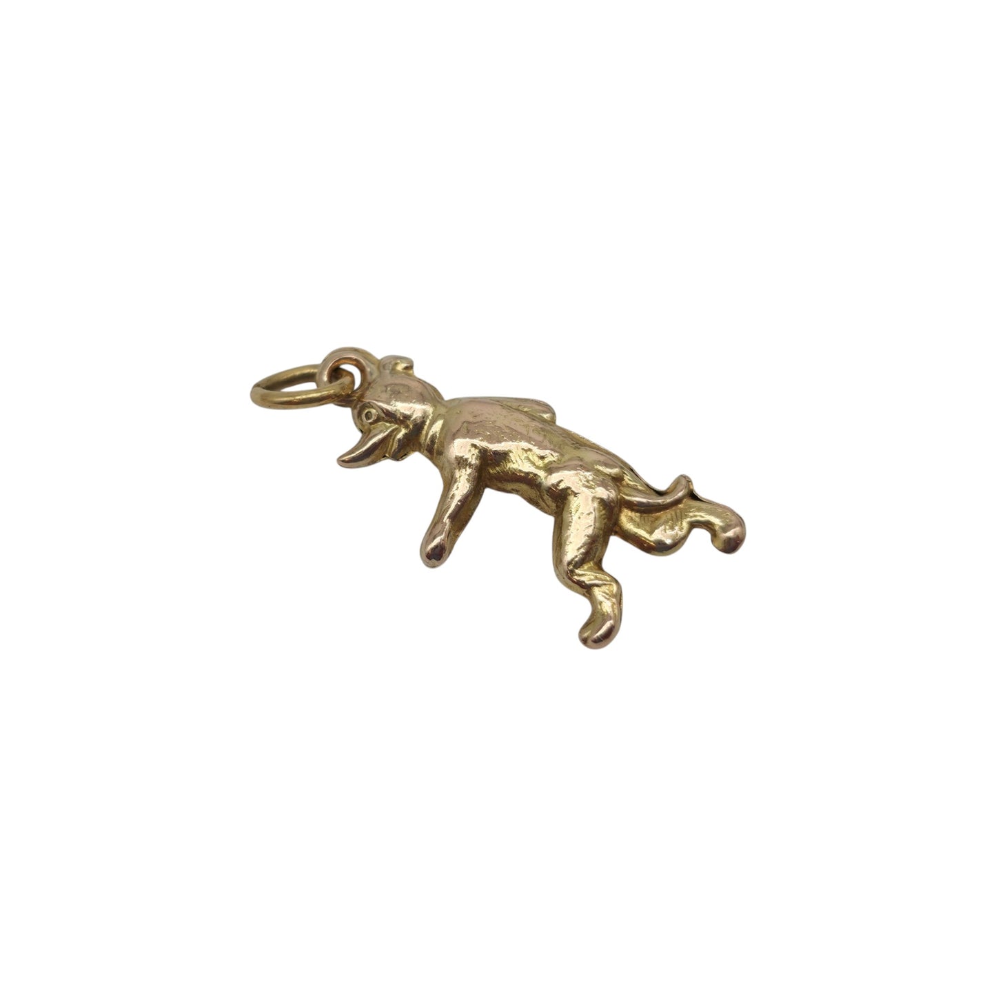 Antique 9ct Yellow Gold Cartoon Bear Charm c.1920's L 2.1 cm 0.6 g.