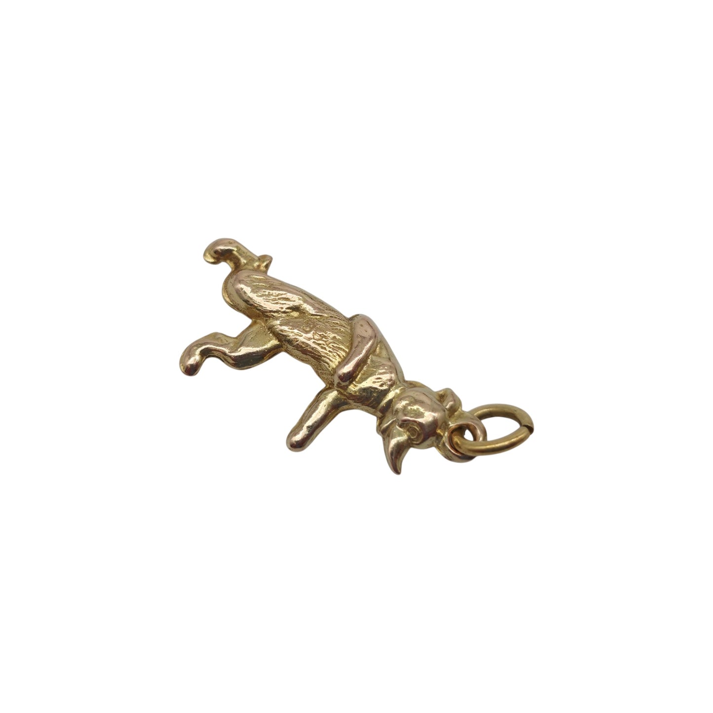 Antique 9ct Yellow Gold Cartoon Bear Charm c.1920's L 2.1 cm 0.6 g.