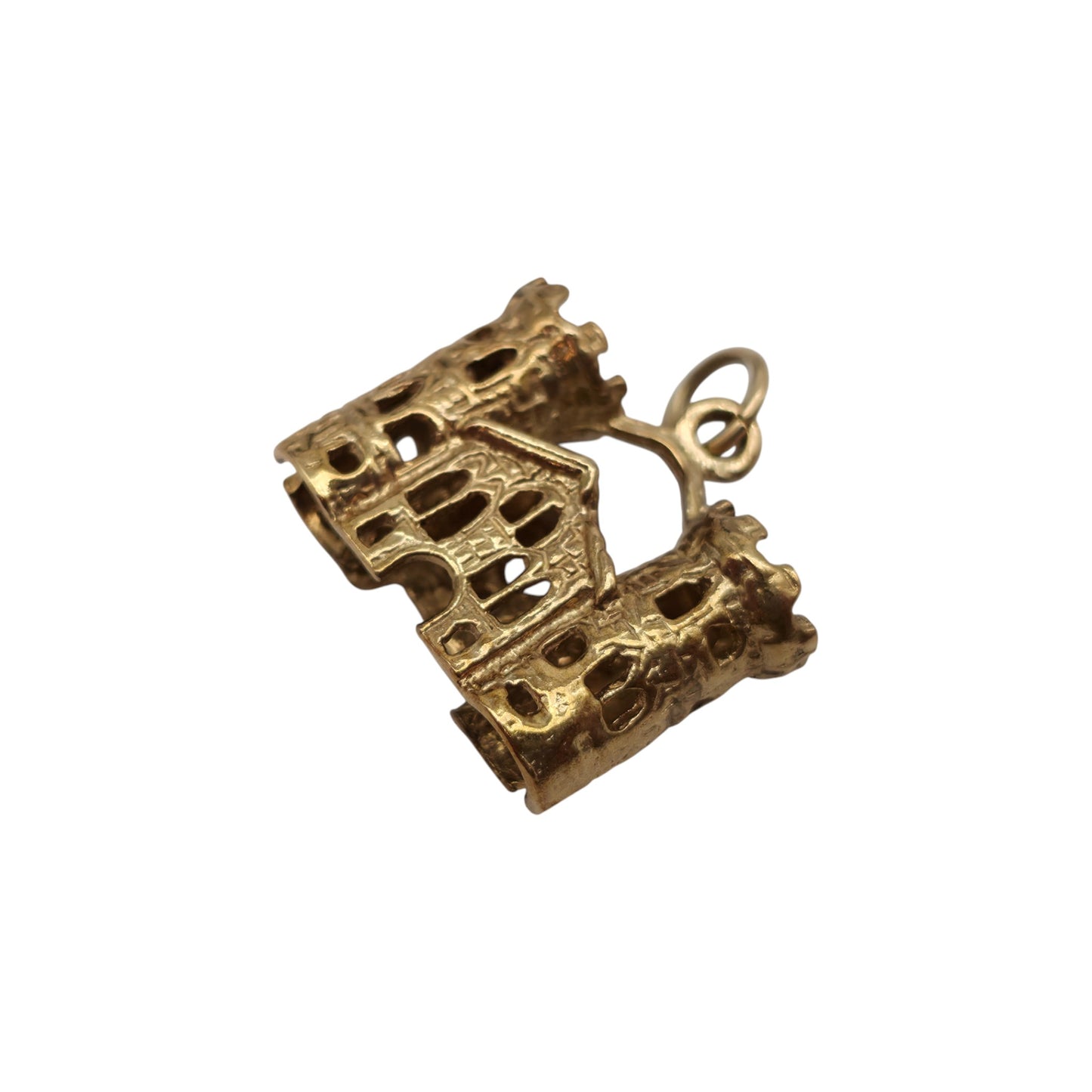 9ct 375 Yellow Gold Castle Charm 2000 L 1.8 cm 4.8 g.