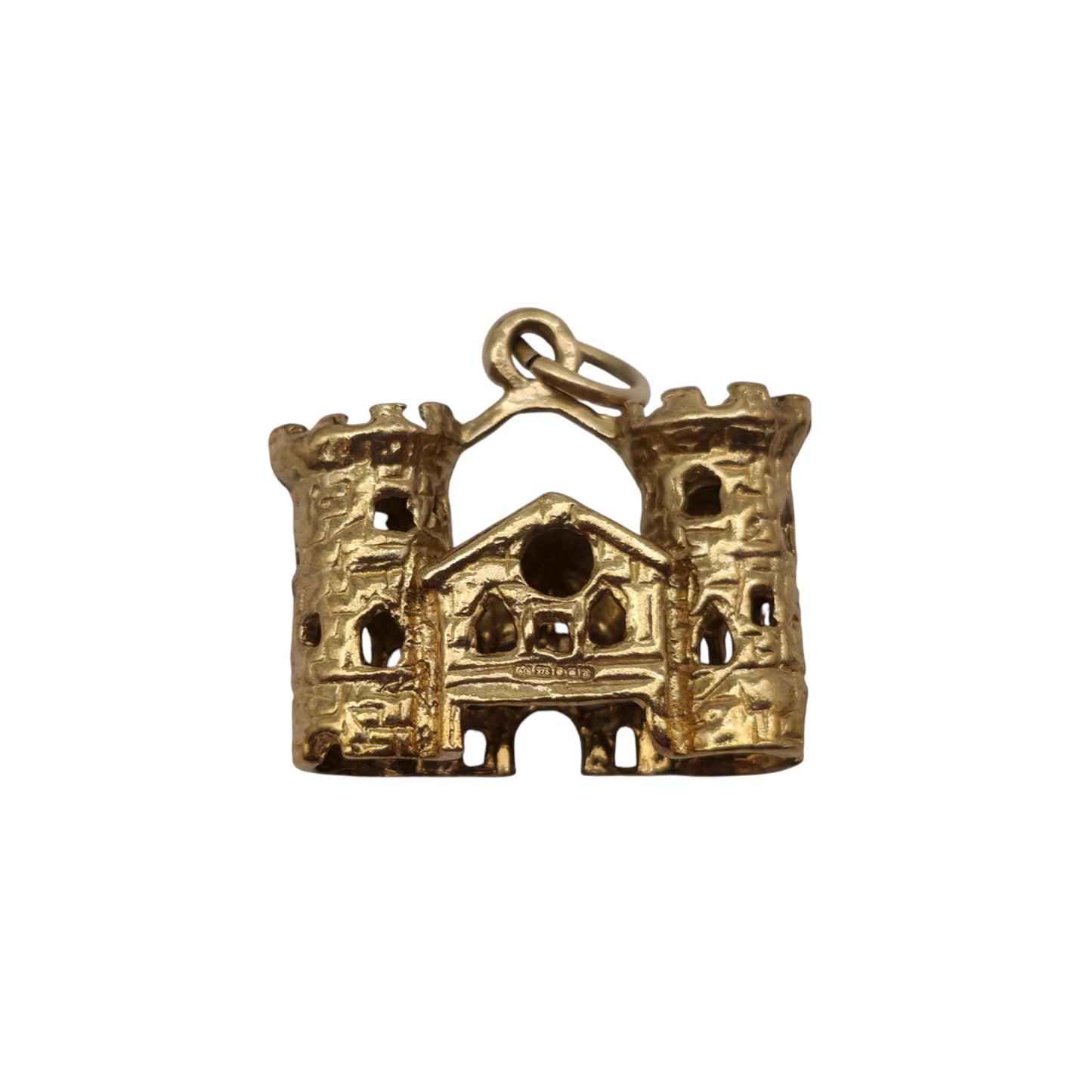 9ct 375 Yellow Gold Castle Charm 2000 L 1.8 cm 4.8 g.