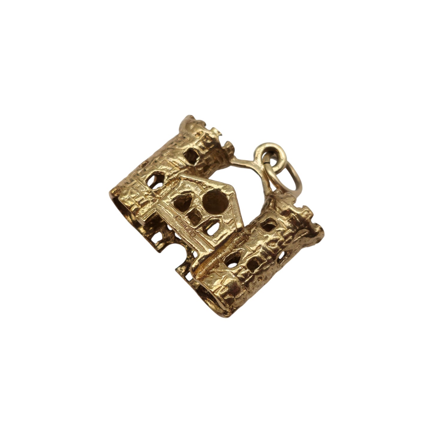 9ct 375 Yellow Gold Castle Charm 2000 L 1.8 cm 4.8 g.
