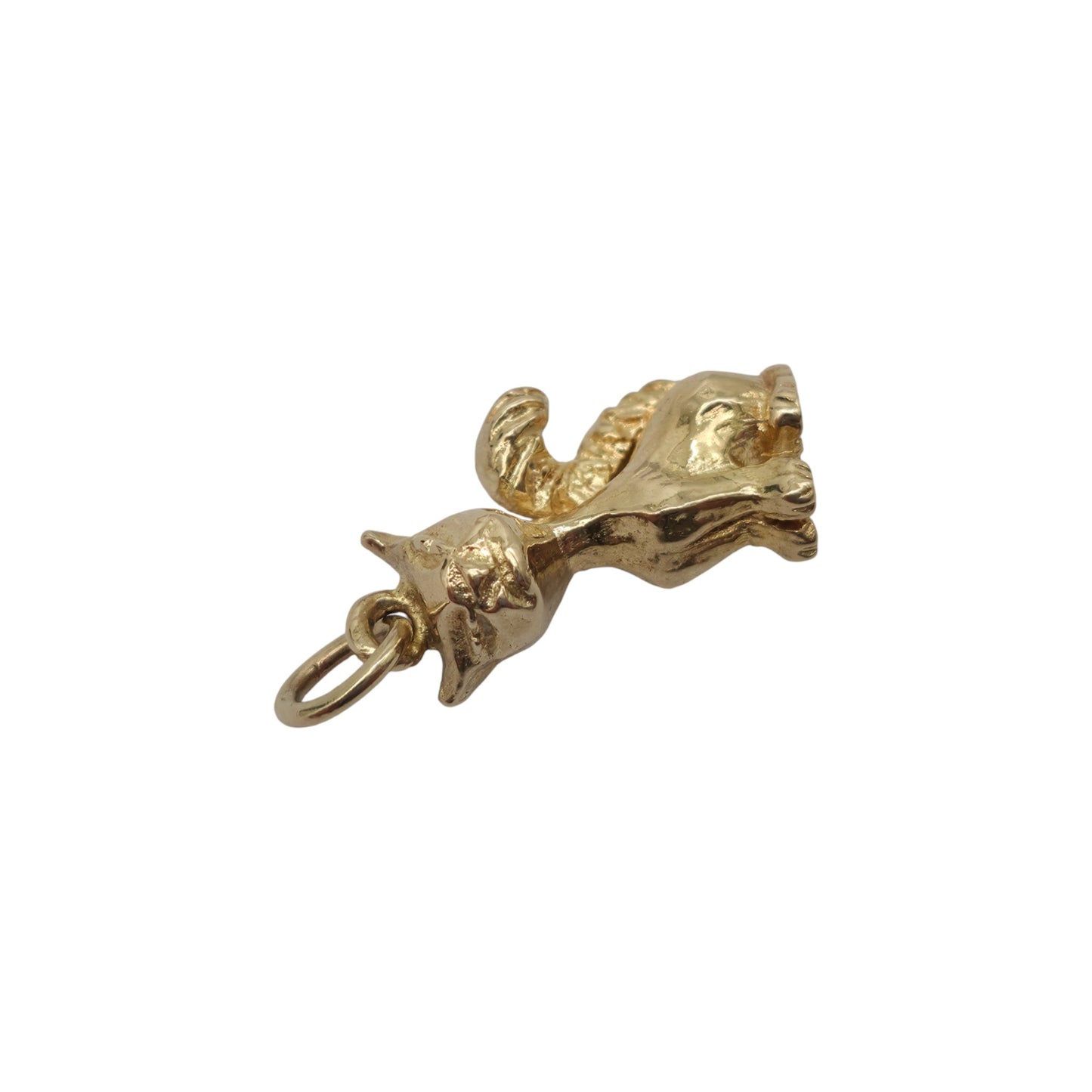 9金イエローゴールド 猫チャーム 1960年代頃 全長1.6cm 2.9g