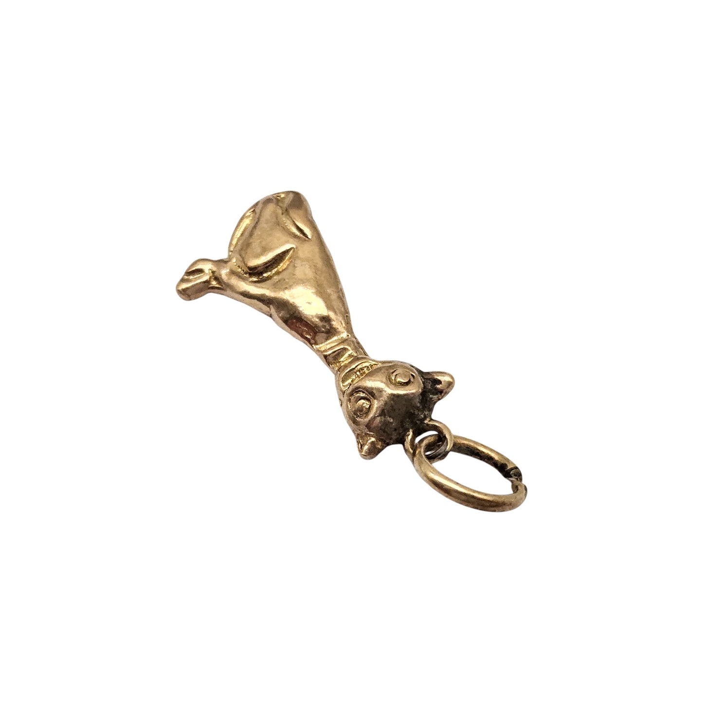 Antique 9ct Yellow Gold Cat Charm c.1900 L 1.6 cm 1.9 g.