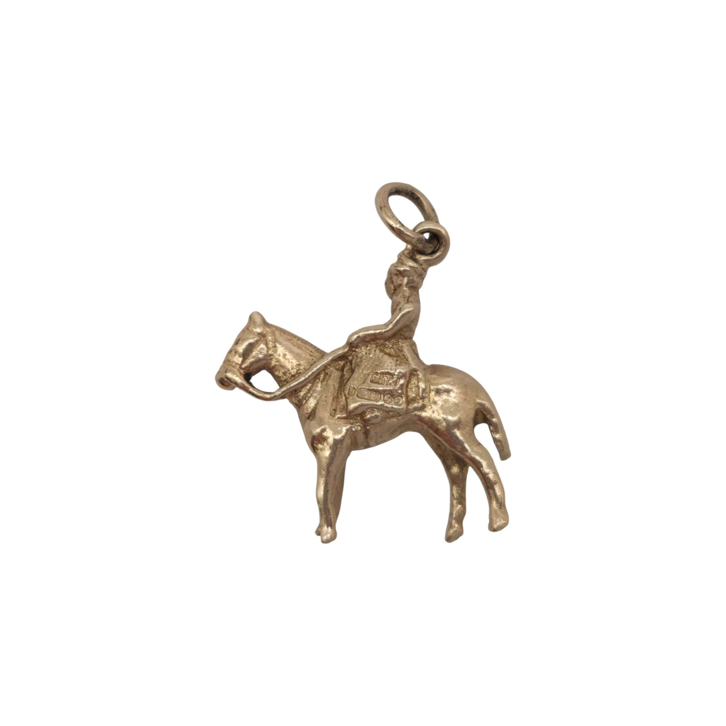 9ct 375 Yellow Gold Lady Godiva Charm 1968 L 1.8 cm 3.0 g.