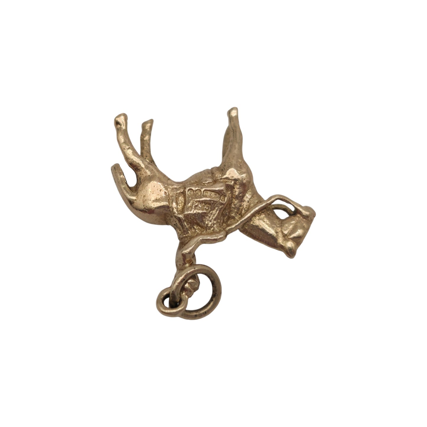 9ct 375 Yellow Gold Lady Godiva Charm 1968 L 1.8 cm 3.0 g.