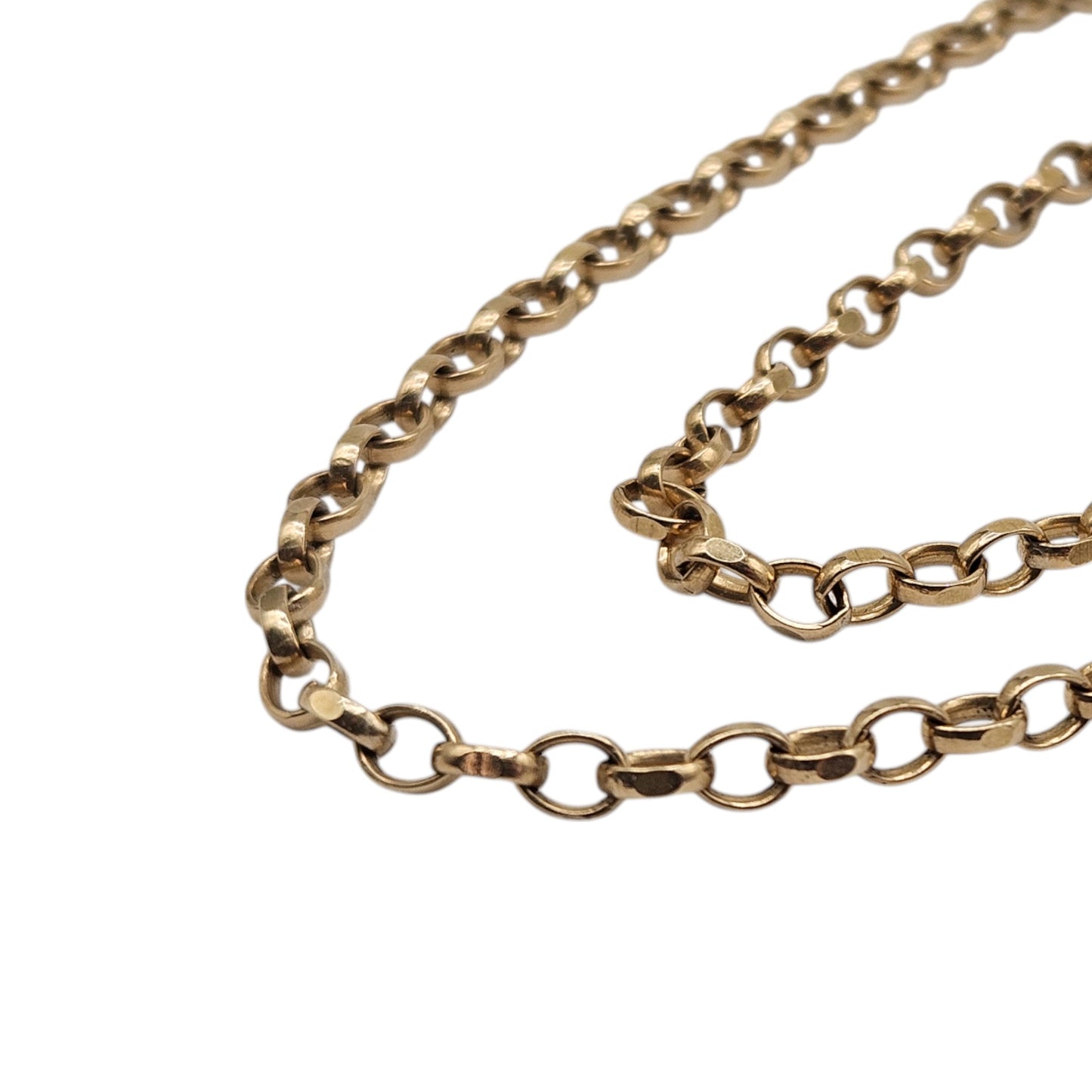 9ct 375 Yellow Gold Oval Links Chain L 45.9 cm 9.7 g.