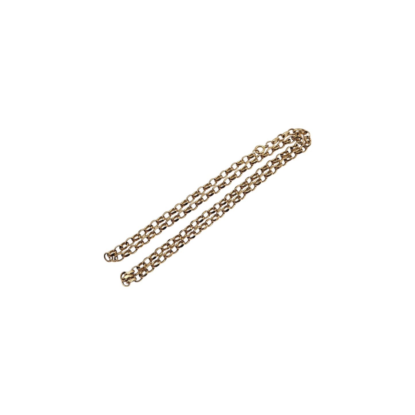 9ct 375 Yellow Gold Oval Links Chain L 45.9 cm 9.7 g.