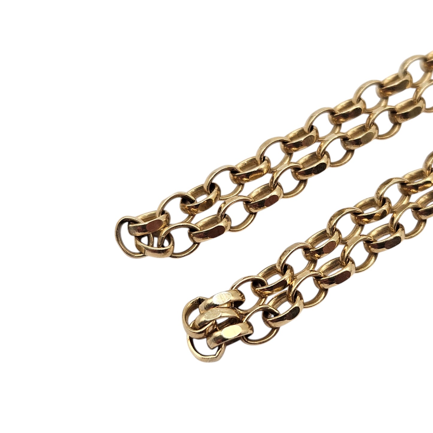 9ct 375 Yellow Gold Oval Links Chain L 45.9 cm 9.7 g.