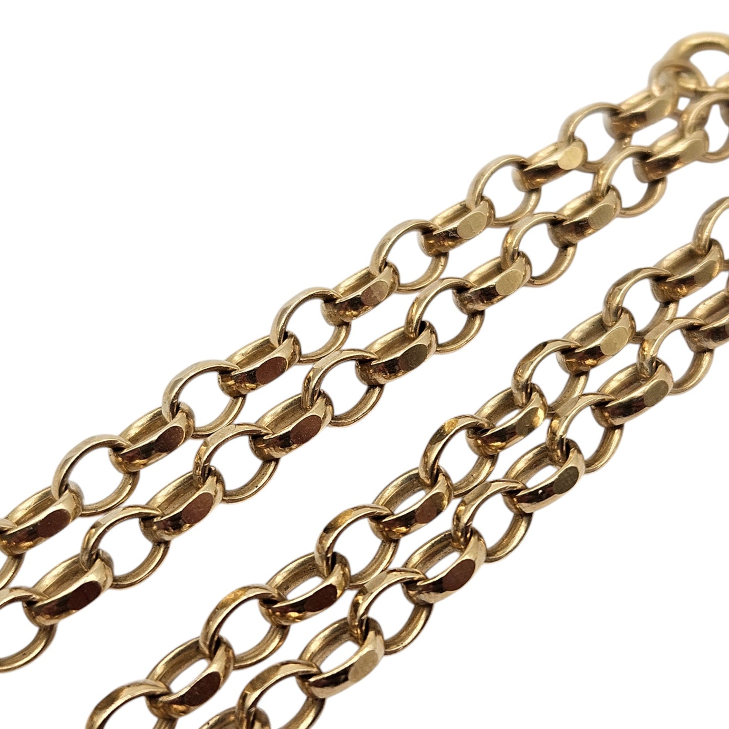 9ct 375 Yellow Gold Oval Links Chain L 45.9 cm 9.7 g.
