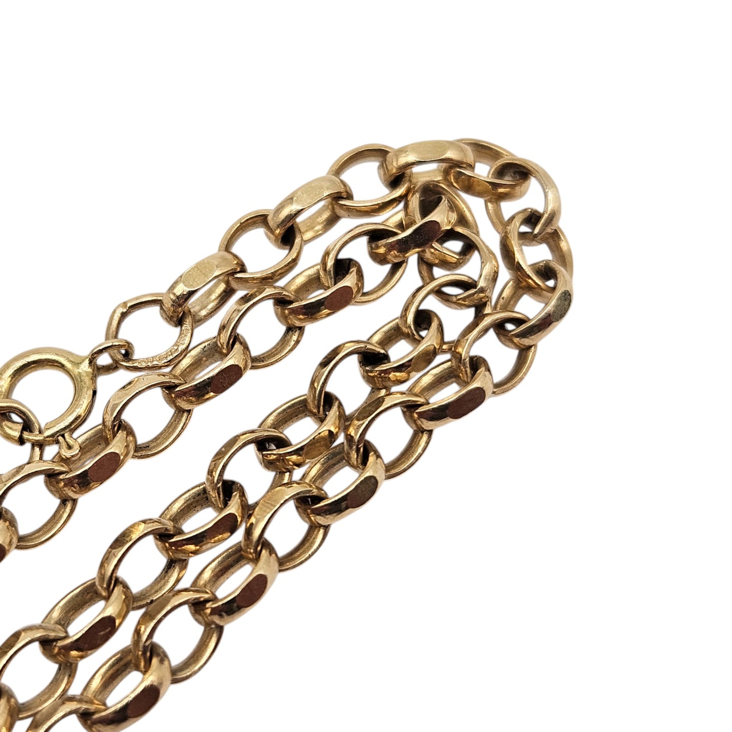 9ct 375 Yellow Gold Oval Links Chain L 45.9 cm 9.7 g.