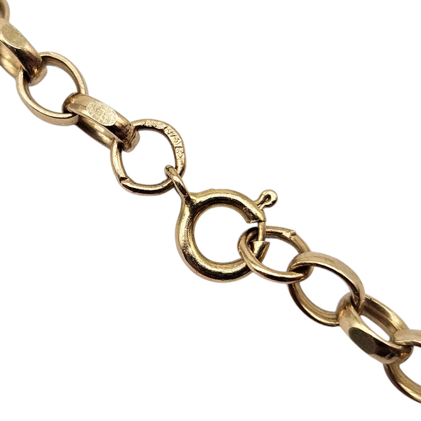 9ct 375 Yellow Gold Oval Links Chain L 45.9 cm 9.7 g.