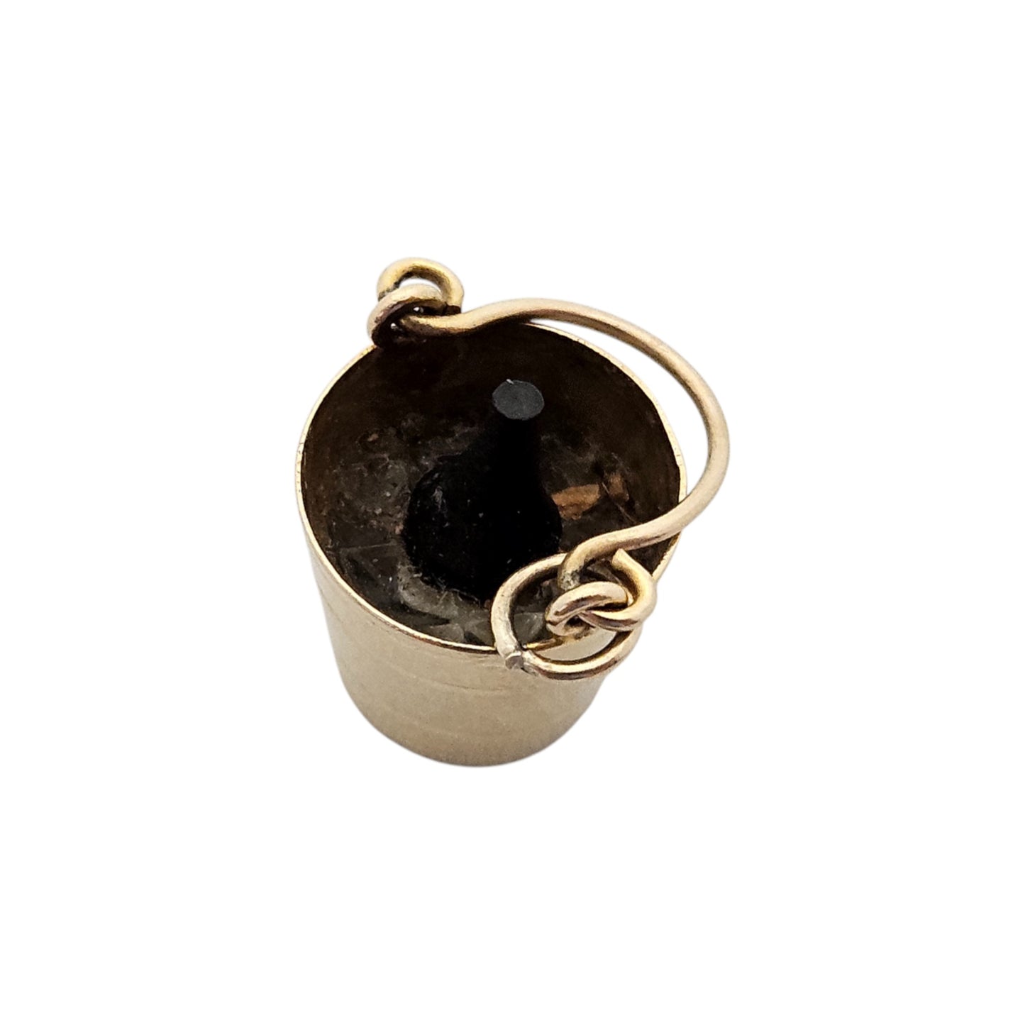 9ct 375 Yellow Gold Champagne Bucket Charm 1964 L 2.1 cm 1.9 g.