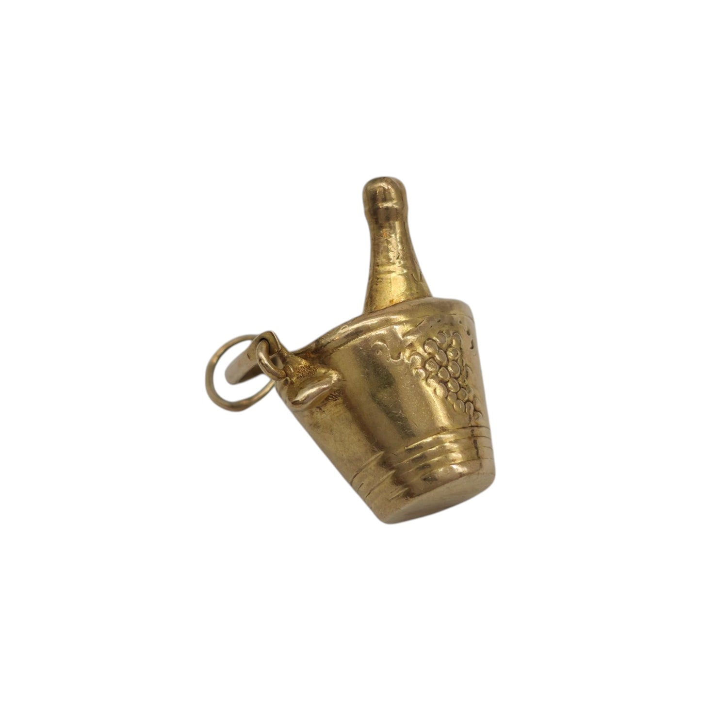 Georg Jensen 9ct 375 Yellow Gold Champagne Bucket Charm 1963 L 2.0 cm 2.2 g.
