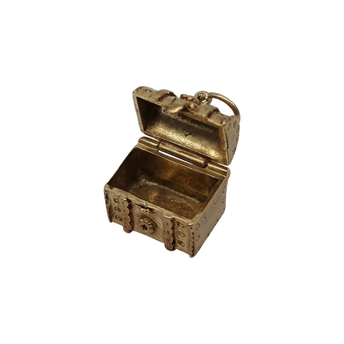 K18YG (9金) チェスト開閉型チャーム 1960年代製 長さ1.1cm 4.5g