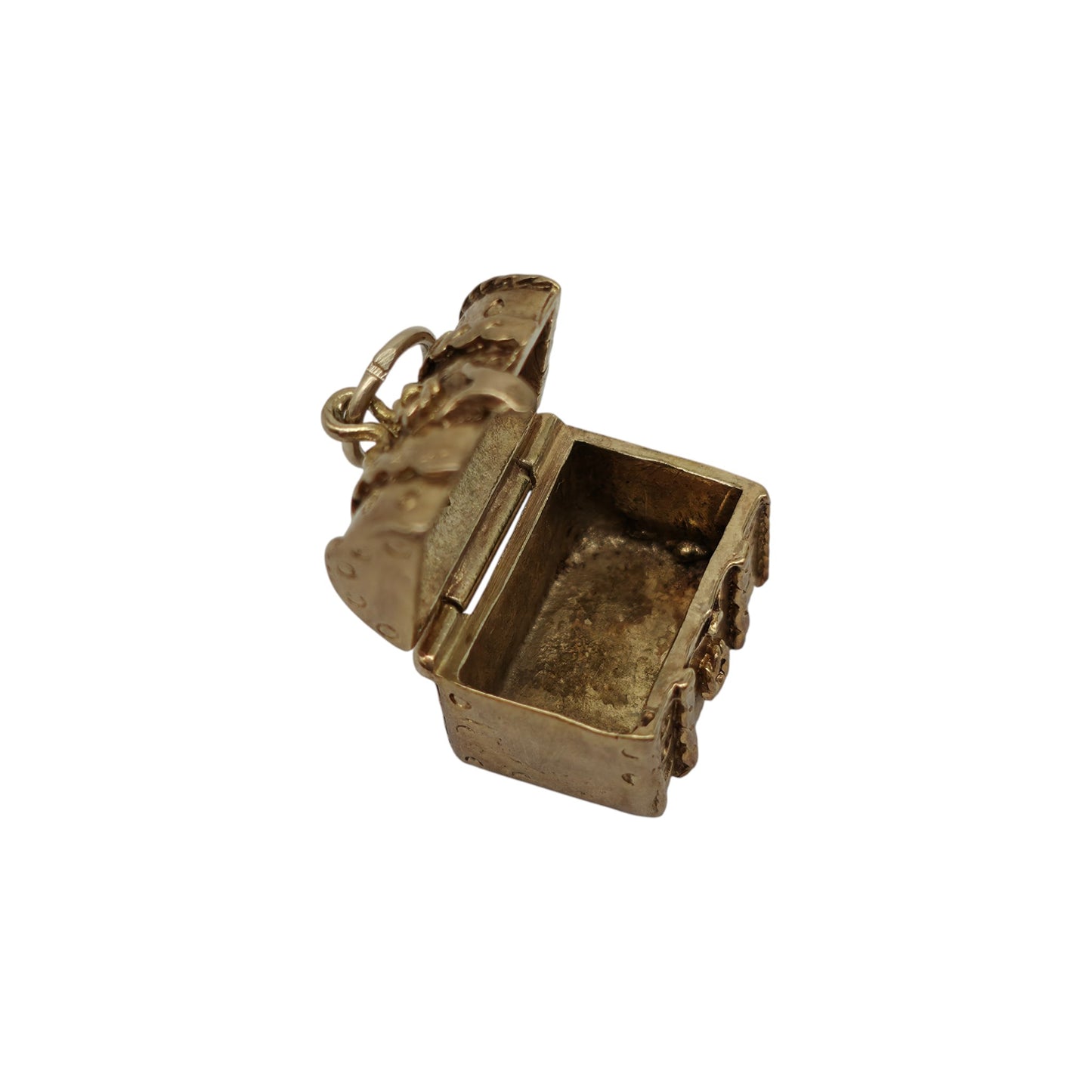 K18YG (9金) チェスト開閉型チャーム 1960年代製 長さ1.1cm 4.5g