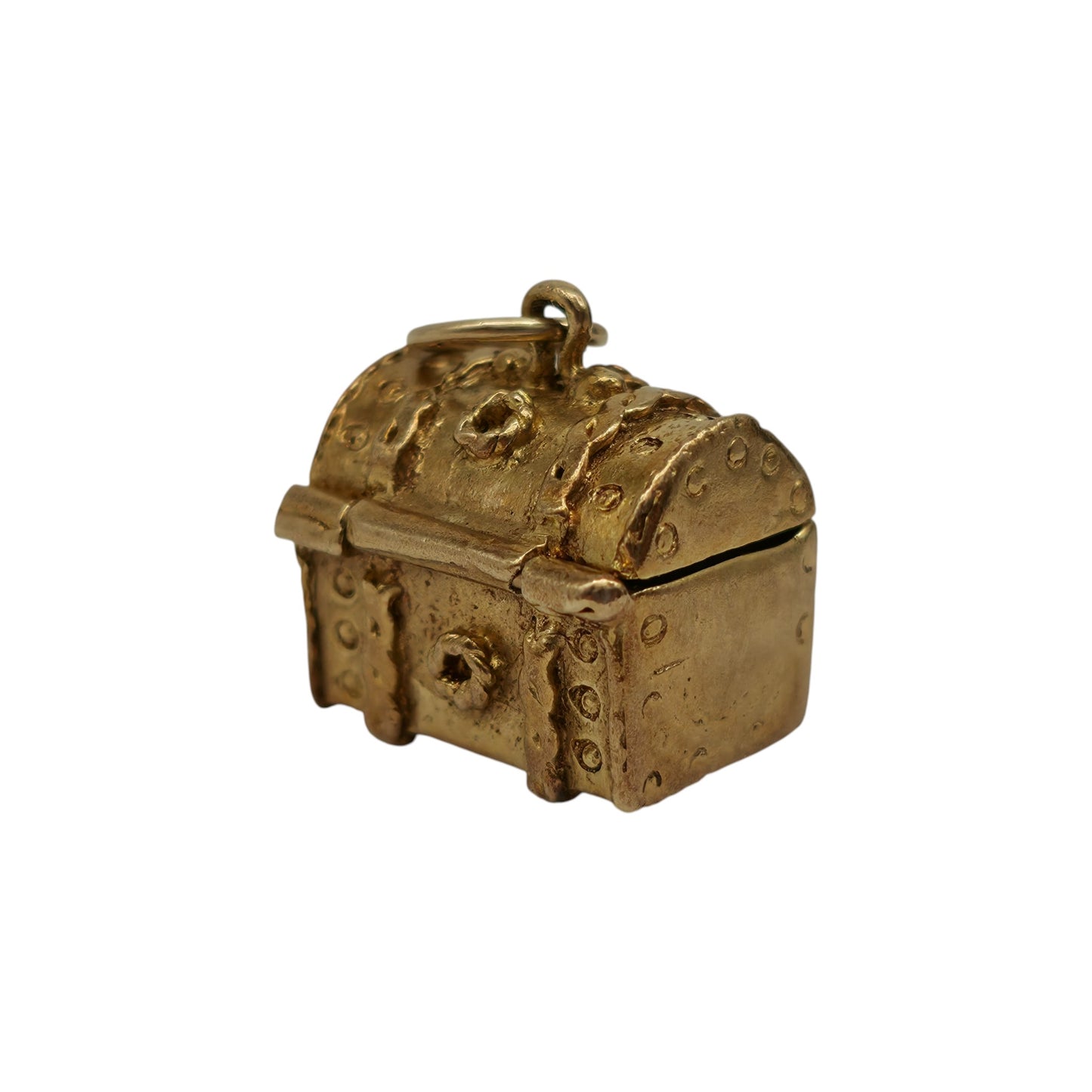K18YG (9金) チェスト開閉型チャーム 1960年代製 長さ1.1cm 4.5g