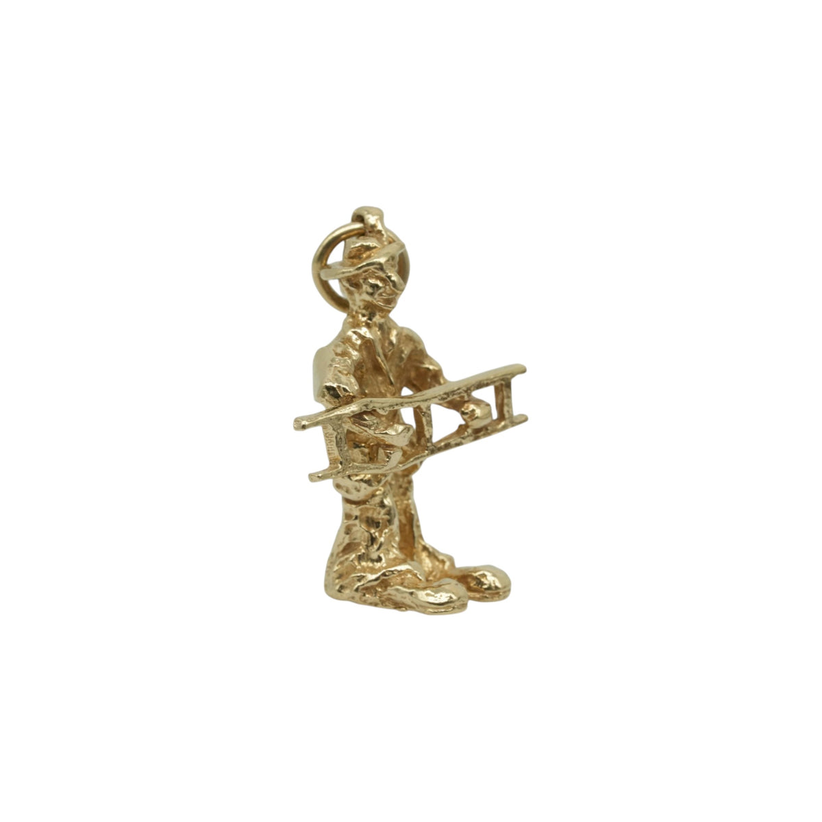 9ct 375 Yellow Gold Chimney Sweep Charm L 2.0 cm 3.9 g.