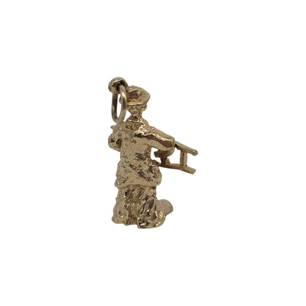 9ct 375 Yellow Gold Chimney Sweep Charm L 2.0 cm 3.9 g.