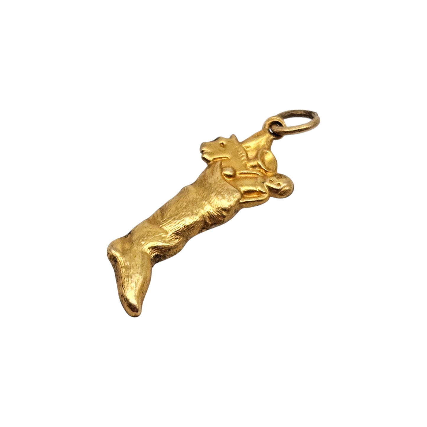 Rare Antique 9ct Yellow Gold Christmas Stocking Charm c.1900 L 2.5 cm 1.1 g.