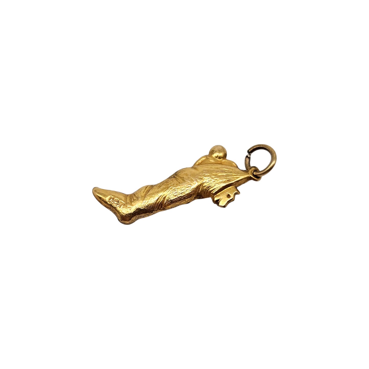 Rare Antique 9ct Yellow Gold Christmas Stocking Charm c.1900 L 2.5 cm 1.1 g.
