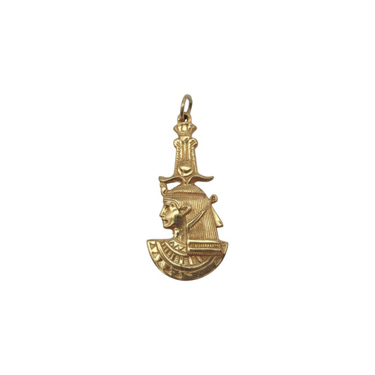 9ct Yellow Gold Cleopatra Charm L 2.9 cm 3.2 g.